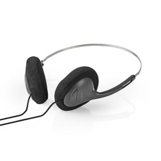 Nedis HPWD1101BK klasická sluchátka přes uši, kabel 1.1 m, černá