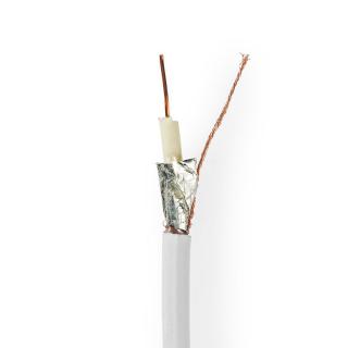 Nedis koaxiální kabel RG6T, 6.8 mm, 50 m, bílá (CSBG4010WT500)