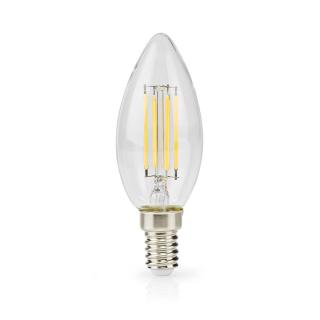 Nedis LED žárovka vláknová svíčka E14 4.5W 470lm 2700K (LBFE14C352)