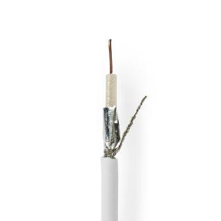 Nedis měděný koaxiální kabel KOKA799, 6.9 mm, 50 m, bílá (CSBG4015WT500)