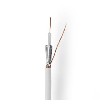 Nedis měděný koaxiální kabel RG59U, 6.0 mm, 10 m, bílá (CSBR4030WT100)