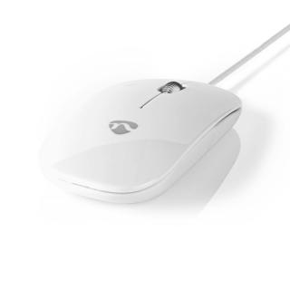 Nedis MSWD200WT plochá USB myš 1000 dpi, bílá