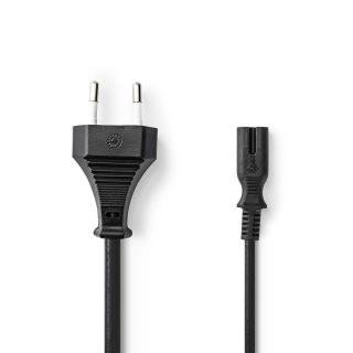 Nedis napájecí kabel zástrčka EURO - IEC-320-C7, 0.5 m, černá (PCGP11040BK05)