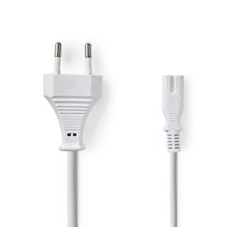 Nedis napájecí kabel zástrčka EURO - IEC-320-C7, 2 m, bílá (PCGP11040WT20)