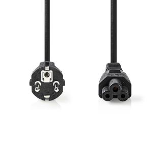 Nedis napájecí kabel zástrčka UNISCHUKO - IEC320-C5 mickey mouse černá, 2 m (CEGP10130BK20)