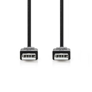 Nedis propojovací kabel USB 2.0 zástrčka USB A - zástrčka USB A, 3 m, černá (CCGP60000BK30)