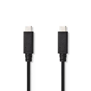 Nedis propojovací kabel USB 3.1 (Gen.1) zástrčka USB C - zástrčka USB C, 2 m (CCGT64750BK20)