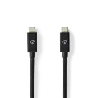 Nedis propojovací kabel USB 4.0 (Gen.3x2) zástrčka USB C - zástrčka USB C, 240W, 40 Gb/s, 1 m (CCGP66040BK10)