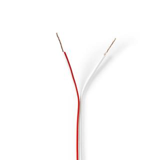 Nedis reproduktorový kabel 2 x 0.35 mm CCA, bílý, 100 m (CAGW0350WT1000)