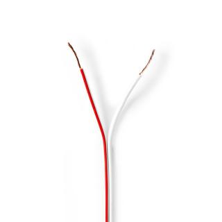 Nedis reproduktorový kabel 2 x 0.5 mm CCA, bílý, 100 m (CAGW0500WT1000)