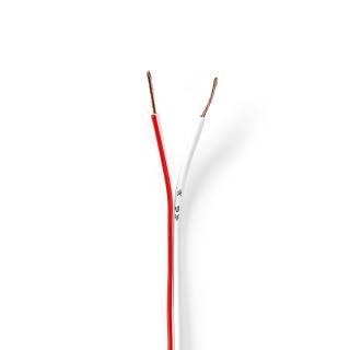Nedis reproduktorový kabel 2 x 0.75 mm CCA, bílý, 100 m (CAGW0750WT1000)