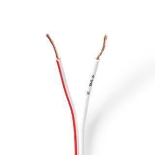 Nedis reproduktorový kabel 2 x 0.75 mm měděný, bílý, 15 m (CABR0750WT150)