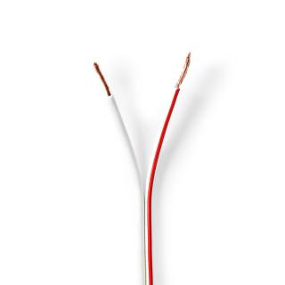 Nedis reproduktorový kabel 2 x 1.50 mm měděný, bílý, 100 m (CABR1500WT1000)