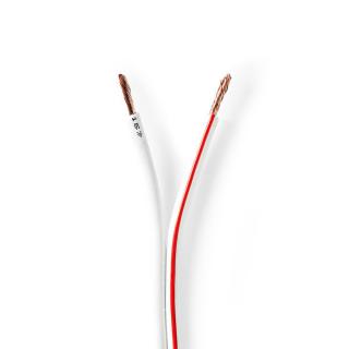 Nedis reproduktorový kabel 2 x 2.50 mm CCA, bílý, 100 m (CAGW2500WT1000)