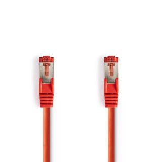 Nedis síťový kabel S/FTP CAT6, zástrčka RJ45 - zástrčka RJ45, 0.25 m, červená (CCGP85221RD025)