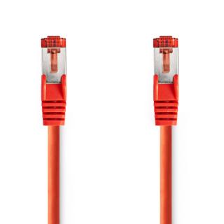 Nedis síťový kabel S/FTP CAT6, zástrčka RJ45 - zástrčka RJ45, 0.5 m, LSZH, červená (CCGL85221RD05)
