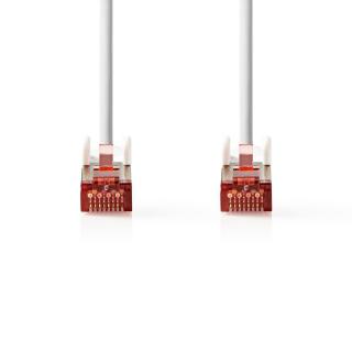 Nedis síťový kabel S/FTP CAT6, zástrčka RJ45 - zástrčka RJ45, 1 m, bílá (CCGP85221WT10)