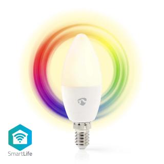 Nedis SmartLife chytrá LED žárovka E14 4.9W 470lm RGB barevná + studená/teplá bílá (WIFILRC10E14)