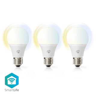 Nedis SmartLife chytrá LED žárovka E27 9W 806lm 2700 - 6500 K, sada 3 ks (WIFILRW30E27)
