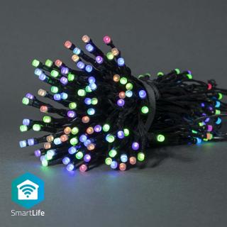 Nedis SmartLife chytrý vánoční řetěz, 84 LED, 10 m, venkovní IP65, barevný RGB (WIFILX01C84)