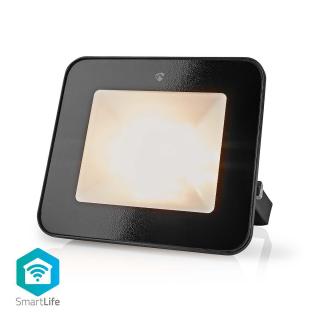 Nedis SmartLife chytrý venkovní LED reflektor, 20W 1600lm, RGB barevná + teplá-studená bílá, stmívatelný, hliník (WIFILOFC20FBK)