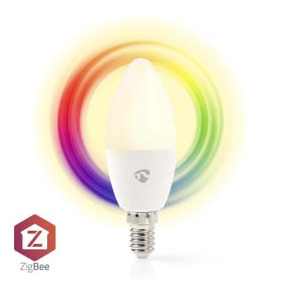Nedis SmartLife Zigbee 3.0 chytrá LED žárovka E14 4.9W 470lm RGB barevná + studená/teplá bílá (ZBLC10E14)