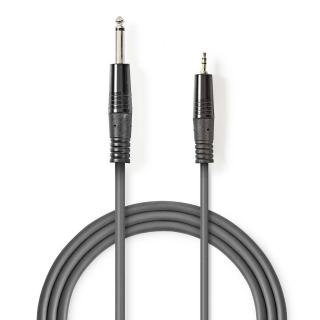 Nedis stereo audio kabel 6.35mm zástrčka - 3.5mm zástrčka, 3 m (COTH23205GY30)