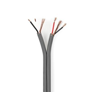 Nedis symetrický audio kabel 2x (2x 0.16 mm) cívka 100 m (COTR15001GY100)