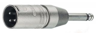 Neutrik XLR adaptér XLR 3-pin zástrčka - Jack 6.35mm zástrčka (NTR-NA2MP)
