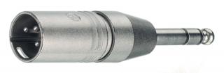Neutrik XLR adaptér XLR 3-pin zástrčka - Jack 6.35mm zástrčka (NTR-NA3MP)