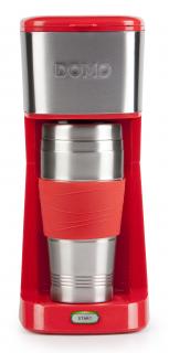 Osobní kávovar s termohrnkem 400 ml DOMO MyCoffee, červený