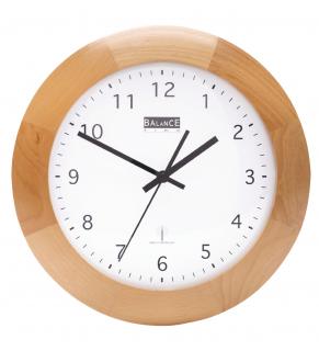Rádiem řízené dřevěné nástěnné hodiny 32 cm, Balance 506452