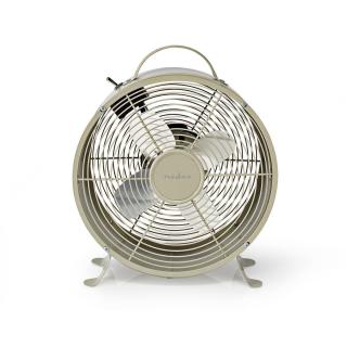 Retro Stolní Ventilátor | Průměr 25 cm | 2 Rychlosti | Šedý