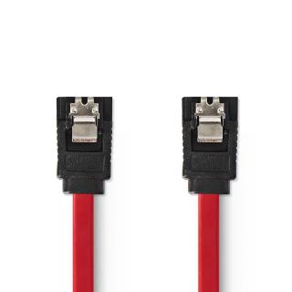 SATA datový kabel, 1,5 Gb/s | SATA 7-pin Zásuvka - SATA 7-pin Zásuvka | 0,5 m | Červená barva