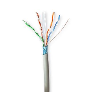 Síťový kabel Roll | CAT6 | Lanko | F / UTP | CCA | 50.0 m | Vnitřní | Kulatý | PVC | Šedá | Dárkový Box