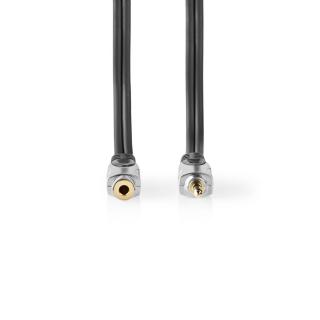 Stereo Audio Cable | 3.5 mm Male - 3.5 mm Female | 10.0 m | Anthracite