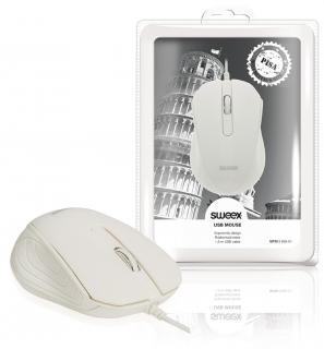Sweex Pisa klasická USB myš, 1000 dpi, bílá NPMI1180-01