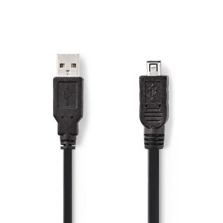 USB 2.0 kabel | A Zástrčka - Hirose Mini 4-pin Zástrčka | 2 m | Černá barva