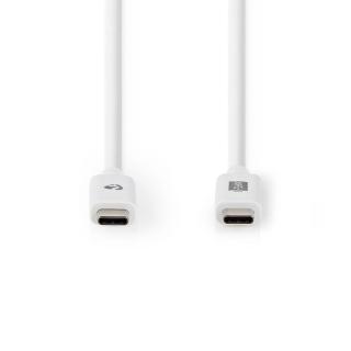 USB 3.1 Cable (Gen2) | USB-C™ Male - USB-C™ Male | 1.0 m | White