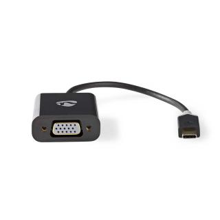 USB Adaptér | USB 3.1 | USB-C™ Zástrčka | VGA Zásuvka | 0.20 m | Kulatý | Pozlacené | PVC | Antracit | Plastový Sáček