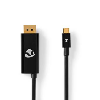 USB-C™ Adaptér | USB 3.2 Gen 1 | USB-C™ Zástrčka | DisplayPort Zástrčka / USB-C™ Zásuvka | 8K@30Hz | 2.00 m | Kulatý | Poniklované | PVC | Černá |…