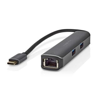 USB Multiport Adaptér | USB 3.2 Gen 1 | USB-C™ Zástrčka | HDMI ™ Zásuvka / RJ45 Zásuvka / 3x USB-A Zásuvka | 5 Gbps | 0.20 m | Kulatý | Pozlacené |…