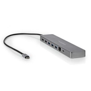 USB Multiport Adaptér | USB 3.2 Gen 1 | USB-C™ Zástrčka | Micro SD / RJ45 Zásuvka / SD / 2x HDMI™ / 2x USB-C™ / 3x USB-A Zásuvka | 0.40 m | Kulatý |…