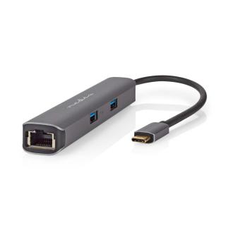 USB Multiport Adaptér | USB 3.2 Gen 1 | USB-C™ Zástrčka | RJ45 Zásuvka / Výstup HDMI™ / 2x USB-A Zásuvka / 2x USB-C™ | 5 Gbps | 0.20 m | Kulatý |…