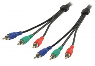 Valueline A/V komponentní kabel zástrčka 3x CINCH - zástrčka 3x CINCH, 1.2 m (VLVP24350B12)
