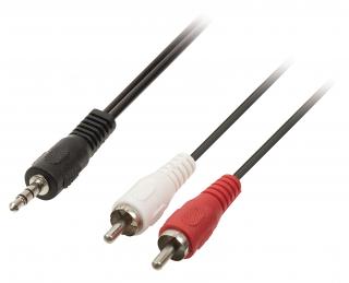 Valueline kabel zástrčka Jack 3.5 mm - zástrčka 2 x cinch, 2.5 m