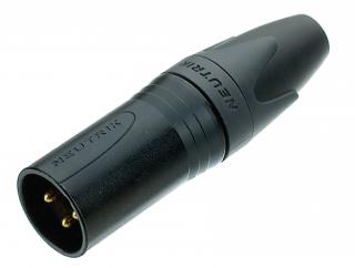 XLR kabelová zástrčka 3 N/A XX Pájecí Připojení Černá