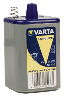 Zinko-Chloridová baterie Varta 4R25 6 V, VARTA-V430V