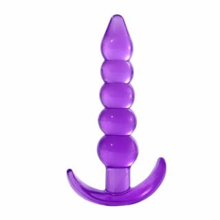 Anální kolík Jelly Beads fialový