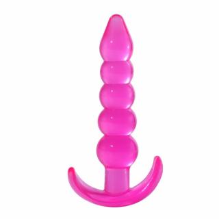 Anální kolík Jelly Beads růžový